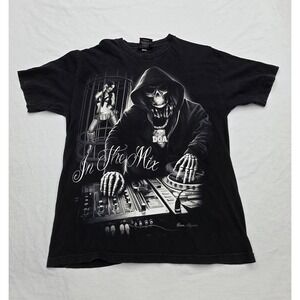 DGA Men's Black Graphic Print T-shirt‎ Size Large